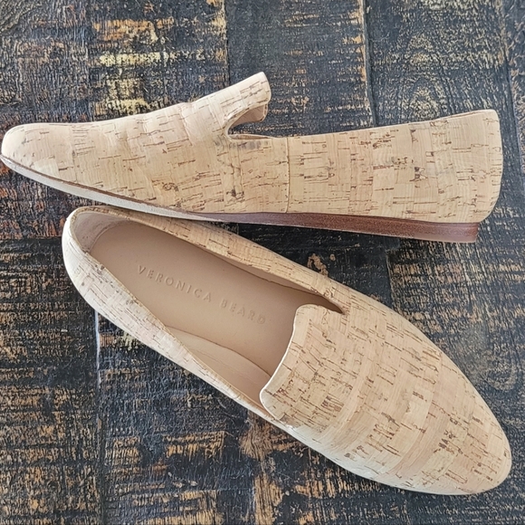 Veronica Beard Griffin Flats Natural Cork 6 - Picture 2 of 12